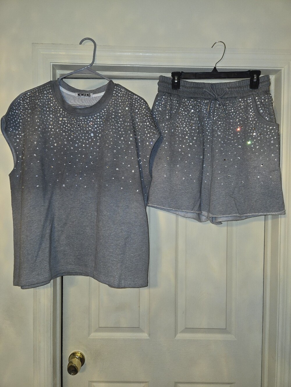 NewGens High Rise Rhinestone Short Set - Picture 4 of 8